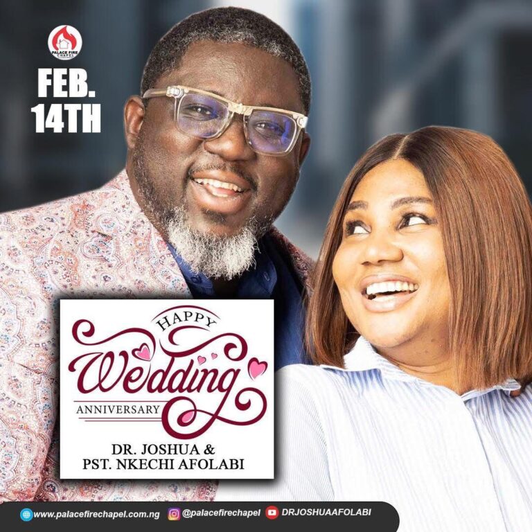 Pastor Nkechi Afolabi Eulogises Hubby on their Wedding Anniversary