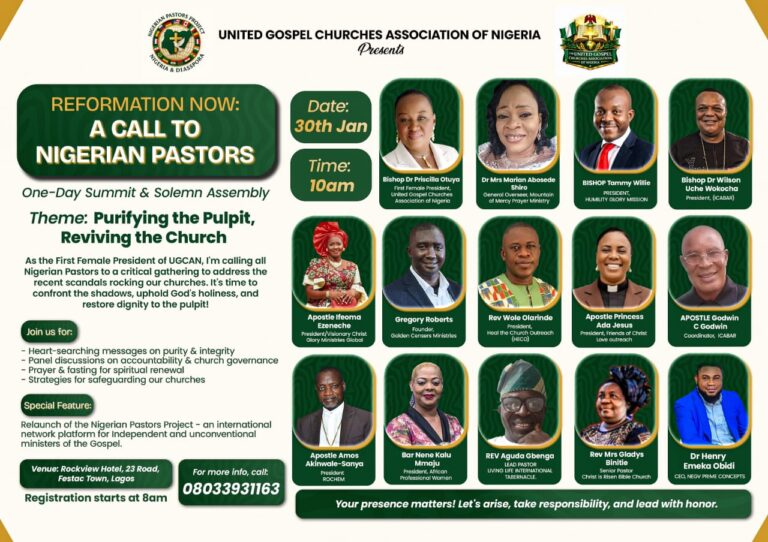 REFORMATION NOW: A CALL TO NIGERIA PASTORS – UGCAN MINISTERS SUMMIT