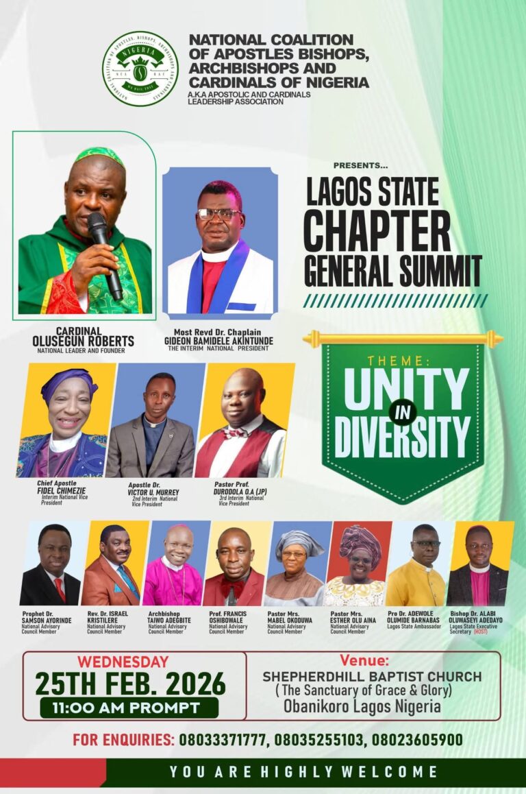 The Church cannot be cleansed of charlatans, says Cardinal Roberts, as NCABAC holds Unity Summit